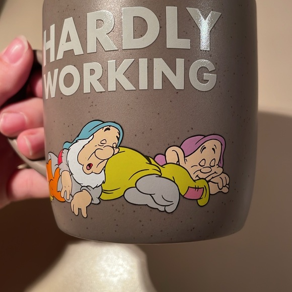 DISNEY UEC Snow White Seven Dwarfs Working Hard Hardly Working Coffee Mug - Picture 8 of 11